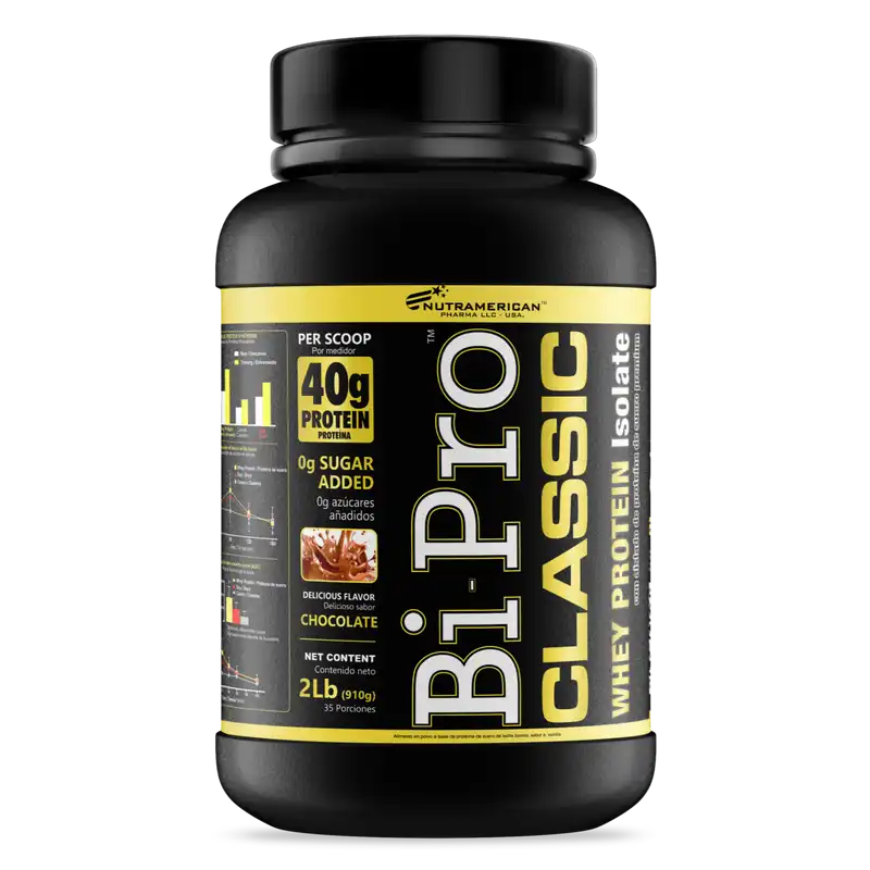 Bipro Classic 2 LB proteína de suero de leche sabor chocolate para masa muscular Bogotá Colombia