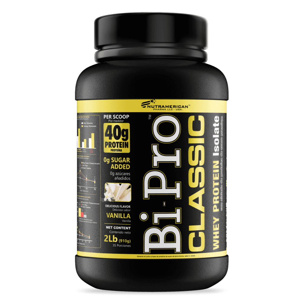 Bipro Classic 2 LB proteína de suero de leche sabor vainilla para masa muscular Bogotá Colombia