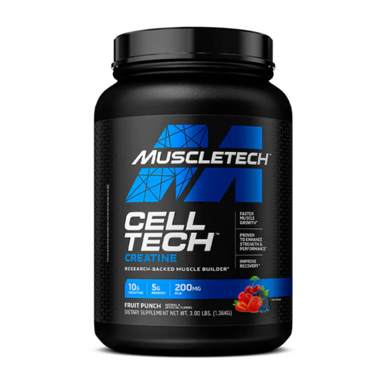 Cell-Tech Fruit Punch 3 LB creatina voluminizadora Muscletech Bogotá Colombia
