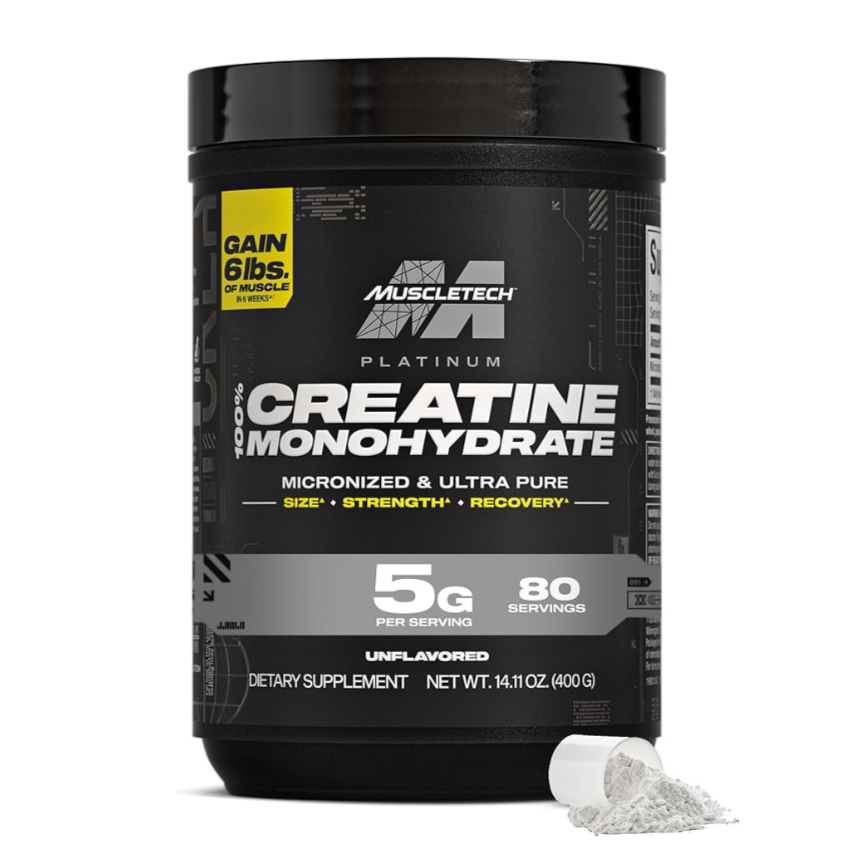 Creatina Platinum Muscletech 400 gr para fuerza en Bogotá Colombia