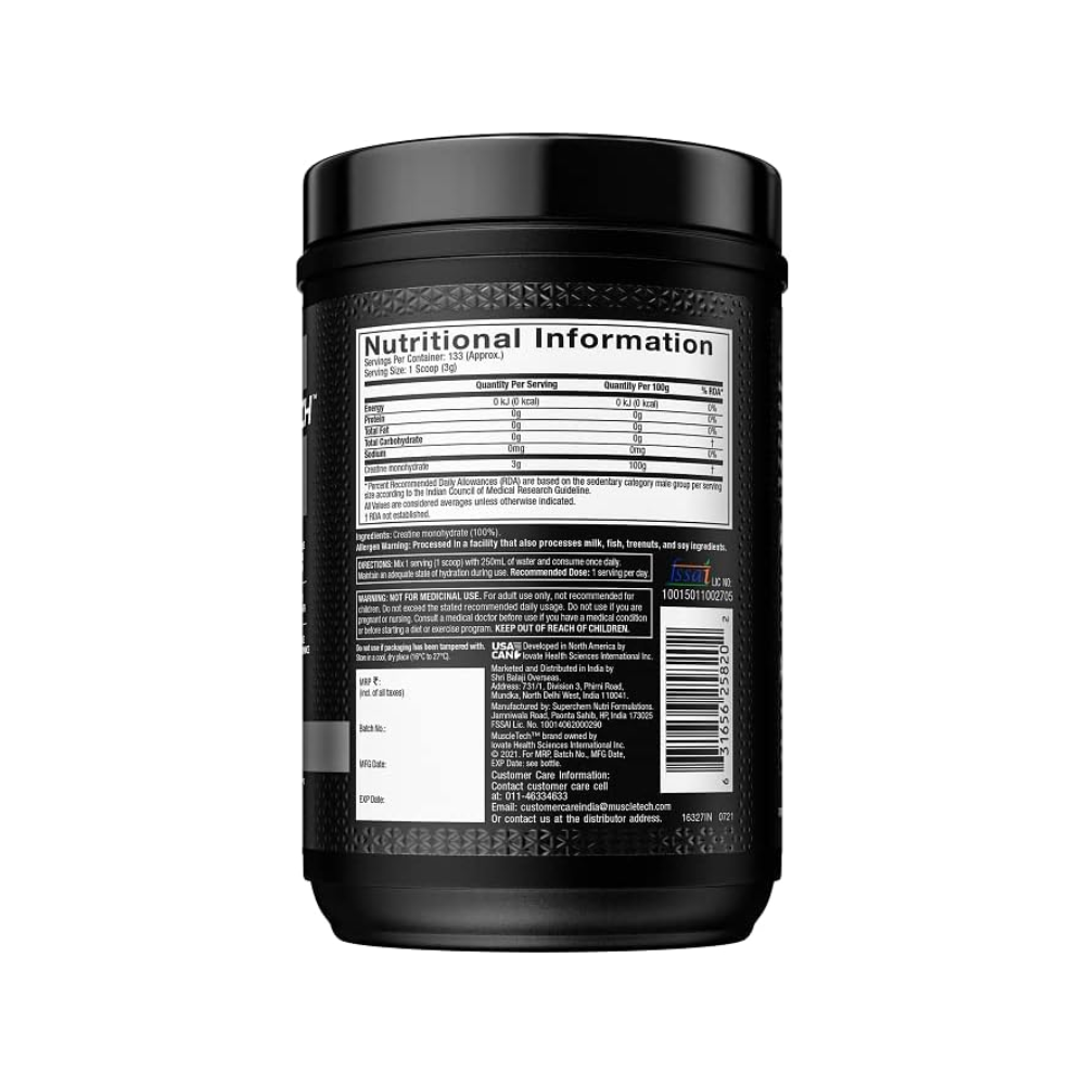 Creatina Platinum Muscletech 100% Creatina