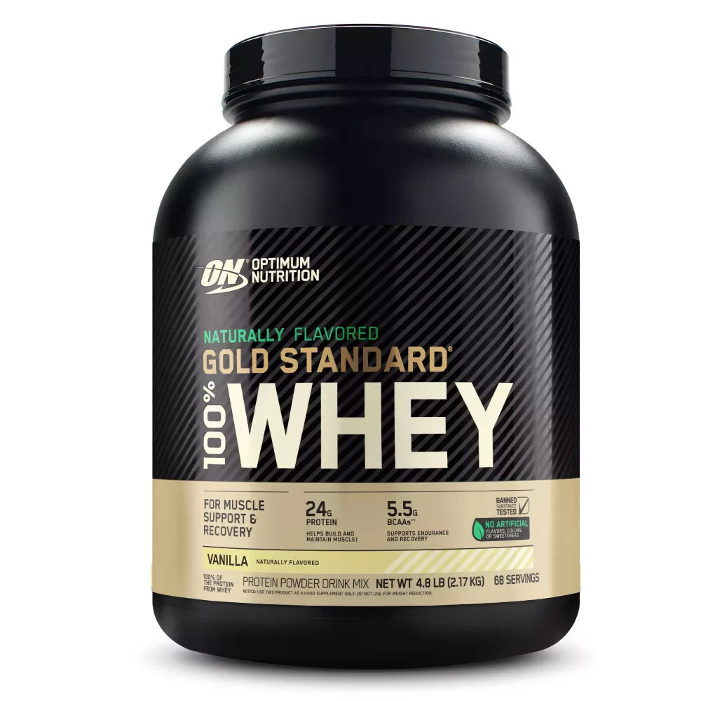 Gold Standard 100% Whey 4.8 LB vainilla sin saborizantes artificiales Optimum Bogotá Colombia