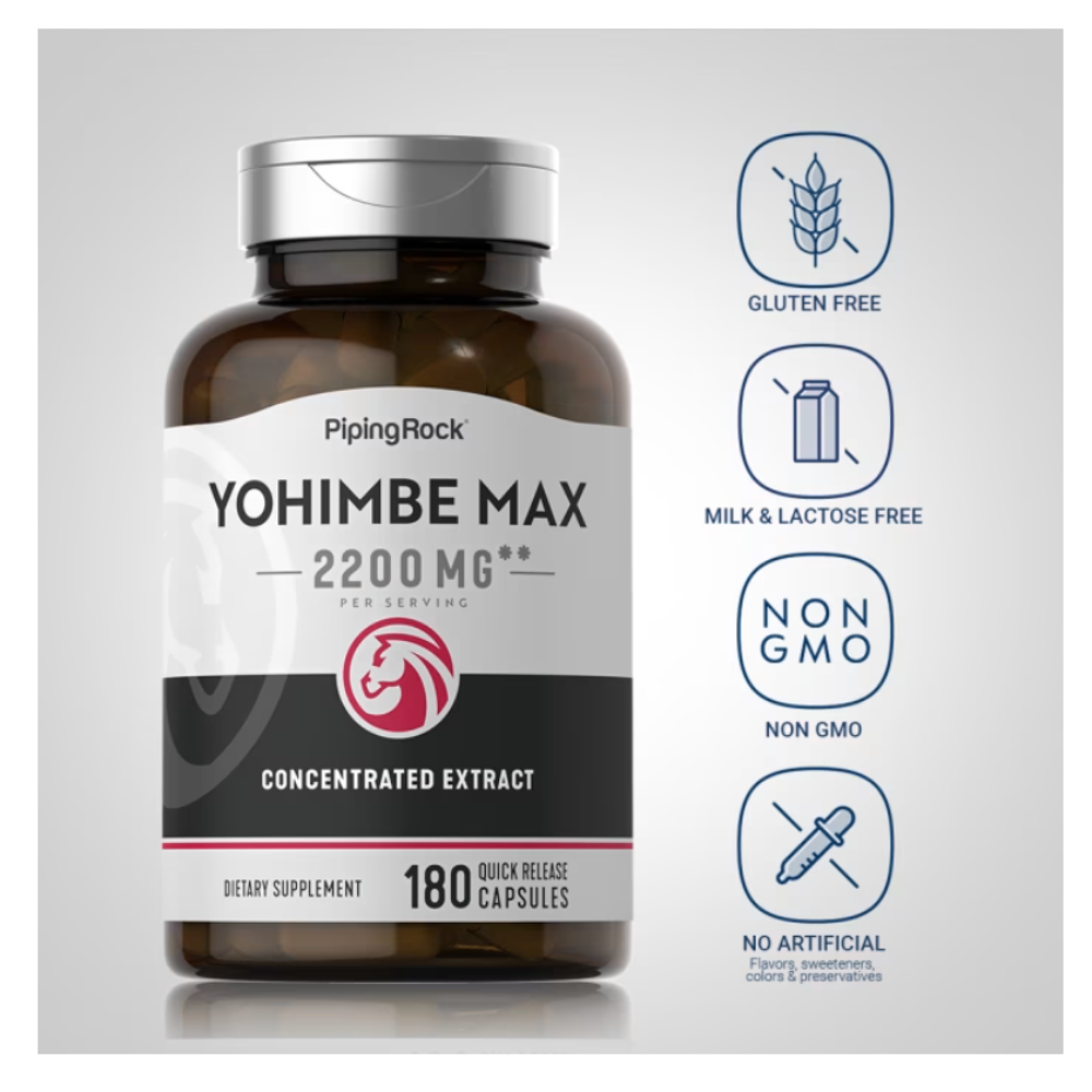 Yohimbe Max 2200 MG 180 Cápsulas